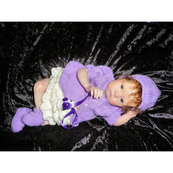 The Amber Cardigan & Frilly Knickers Set