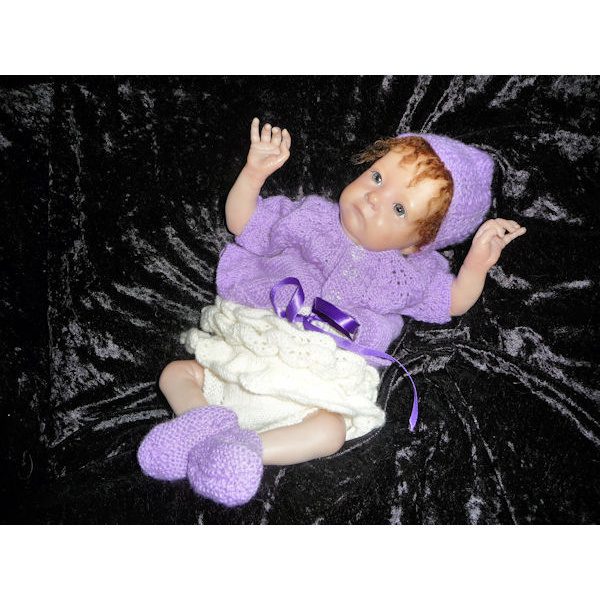 The Amber Cardigan & Frilly Knickers Set